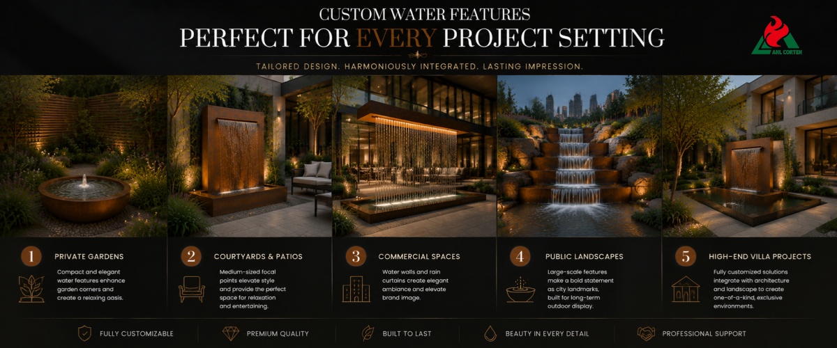 Suitable for Various Project Settings Featuring Custom Water Features